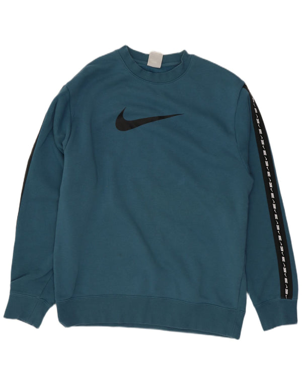 Ανδρικό γραφικό φούτερ Nike Jumper με μεσαίο μπλε χρώμα