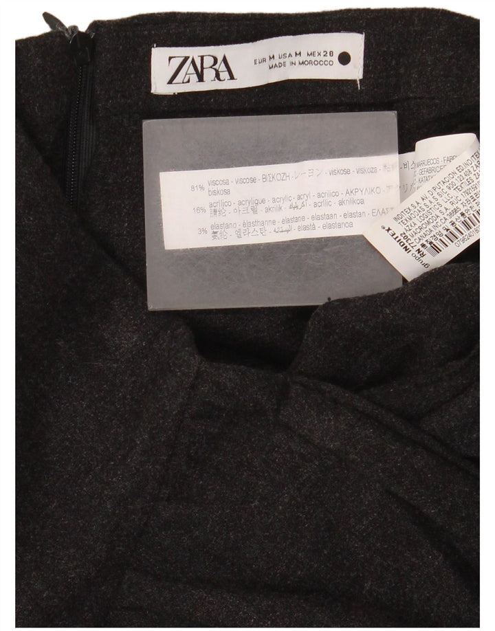 Zara Γυναικεία Pencil Φούστα Medium W30 Black Viscose