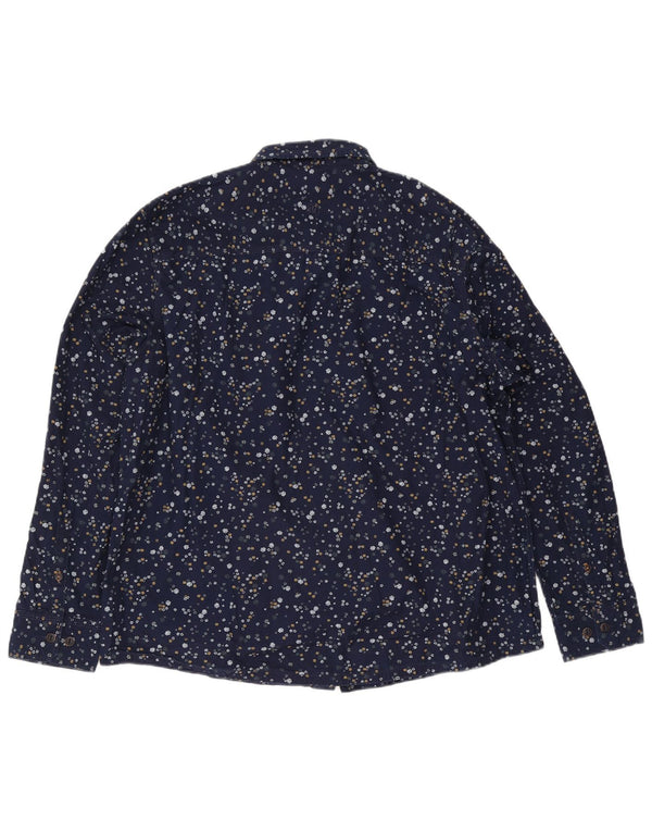 Ανδρικό πουκάμισο Fat Face 3XL Navy Blue Floral Βαμβακερό
