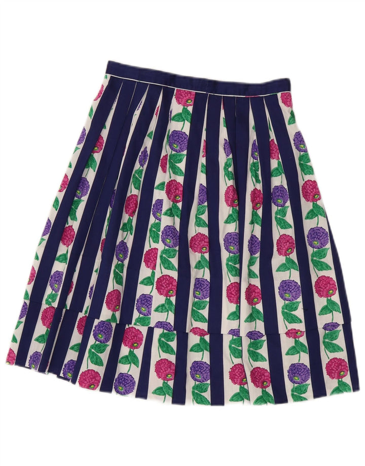 Γυναικεία πλισέ φούστα VINTAGE W24 XS Μπλε Floral