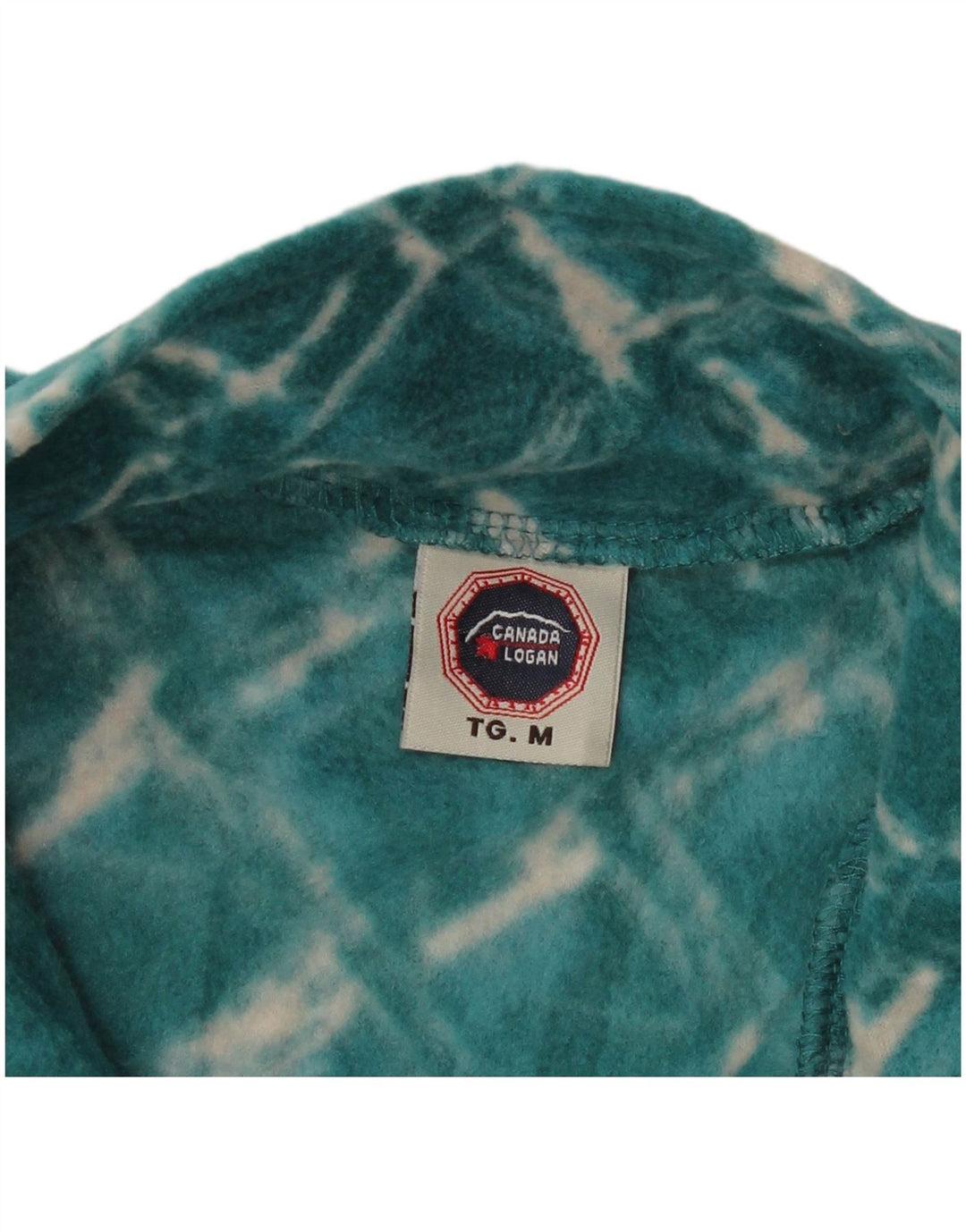 CANADA LOGAN Γυναικείο Fleece Jacket UK 14 Medium Green Check Polyester