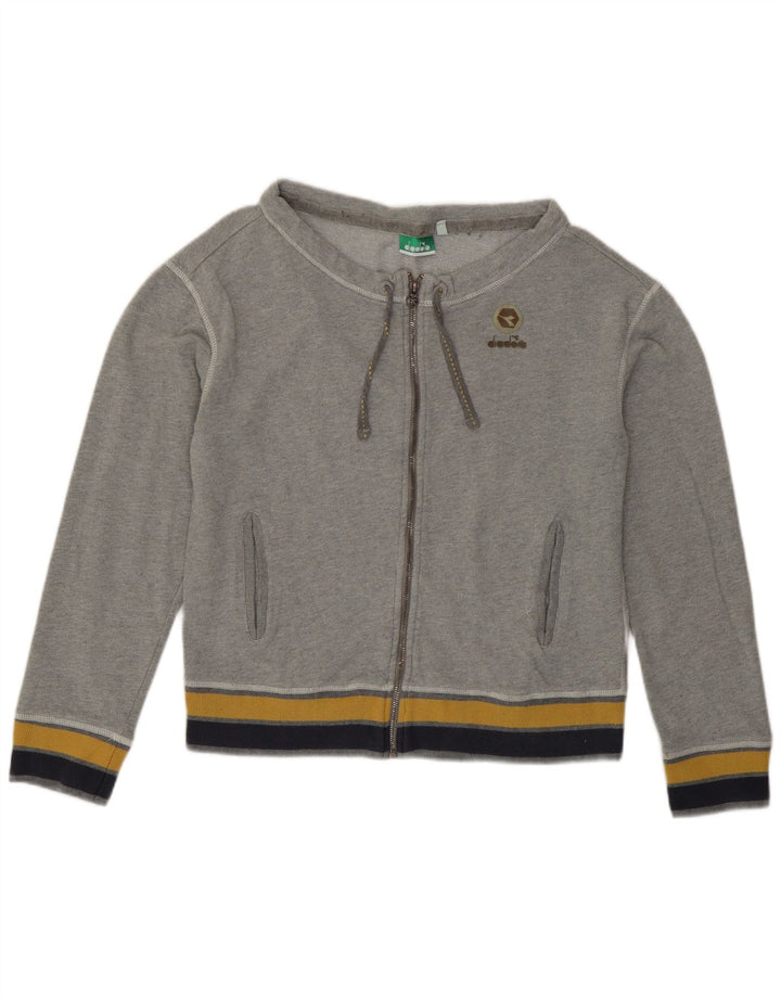 Diadora Γυναικεία φόρμα Crop Top Jacket UK 14 Medium Grey Colourblock