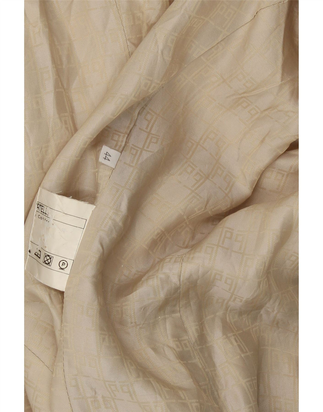 CARLO PIGNATELLI Womens 1 Button Blazer Jacket IT 44 Medium Beige Striped Vintage Carlo Pignatelli and Second-Hand Carlo Pignatelli from Messina Hembry 