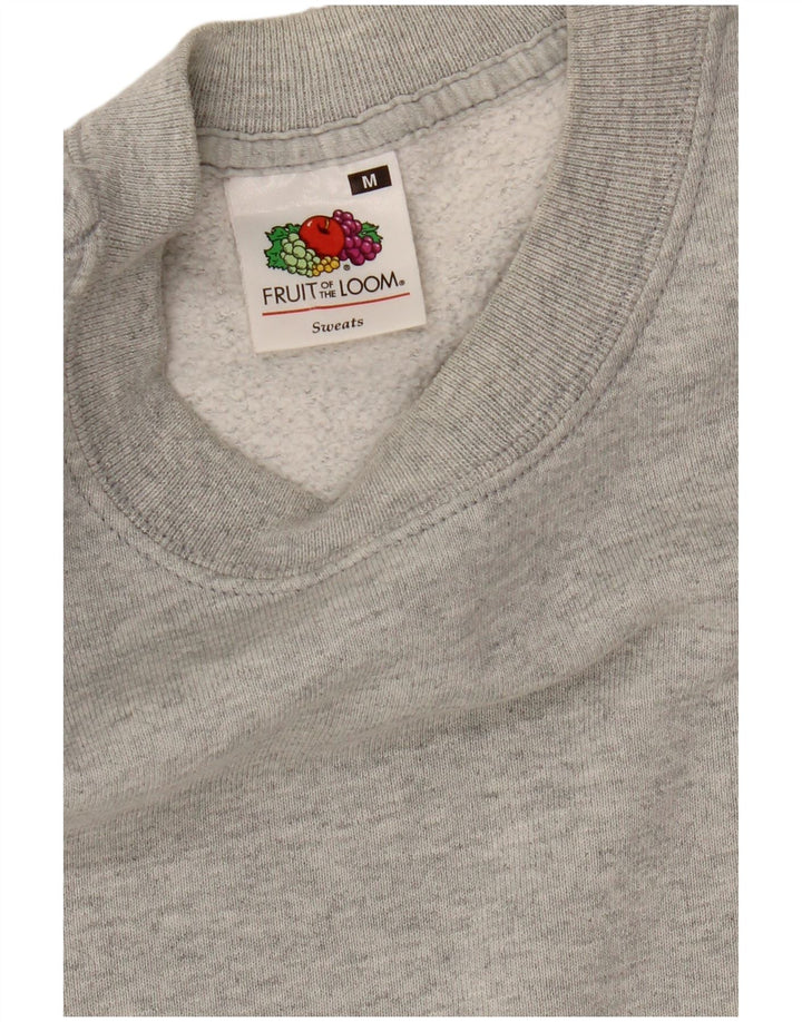 FRUIT OF THE LOOM Mens Sweatshirt Jumper Medium Grey Cotton