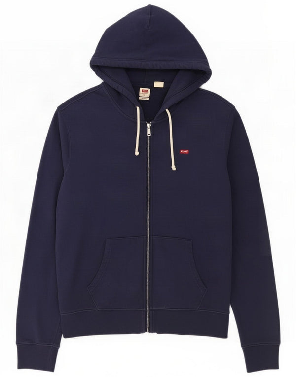 Levi's Mens Standard Fit Zip Hoodie Sweater Medium Navy Blue Cotton