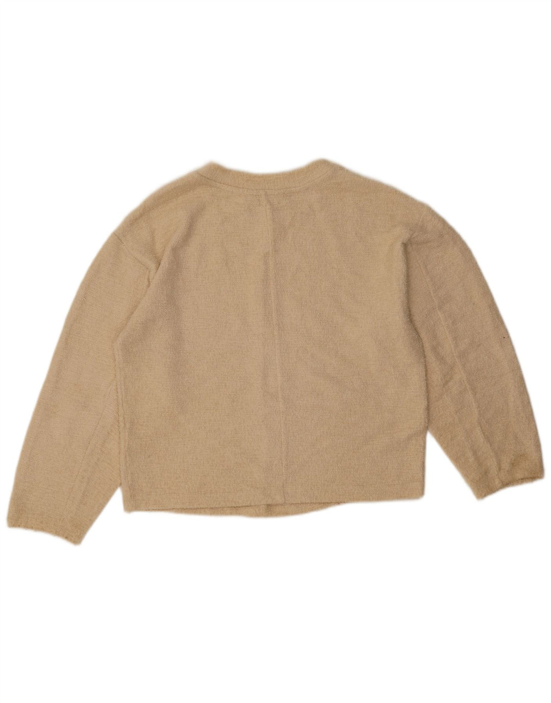 Marks & Spencer Γυναικεία Μπλούζα Oversized Top UK 6 XS Beige Cotton