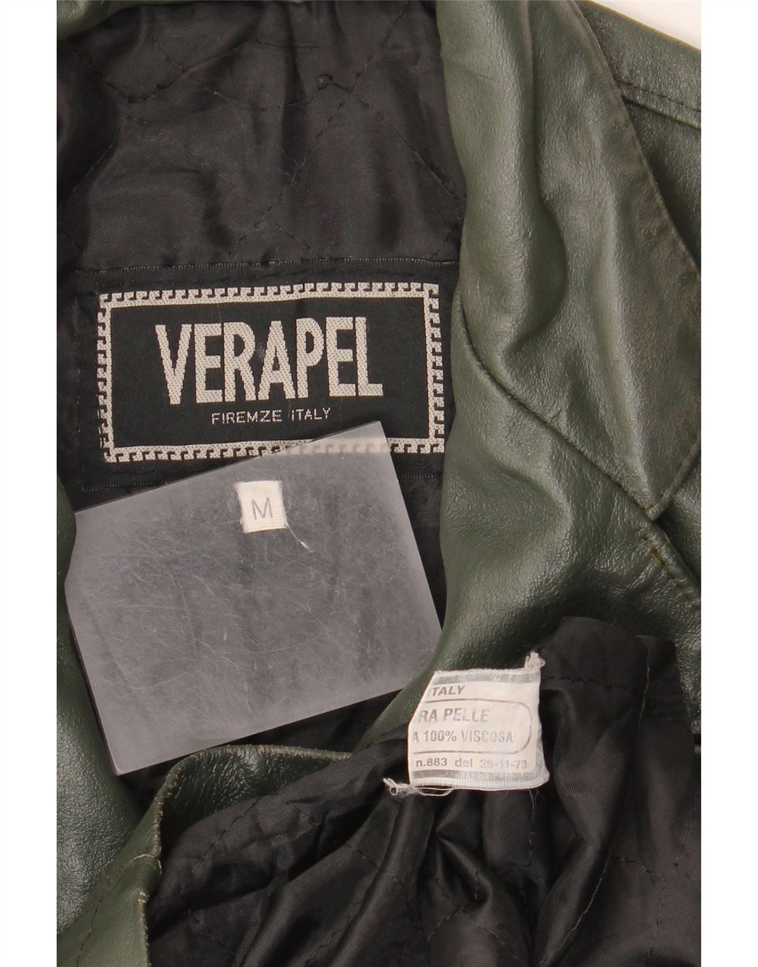 Vintage Γυναικείο Δερμάτινο Παλτό UK 14 Medium Khaki Leather