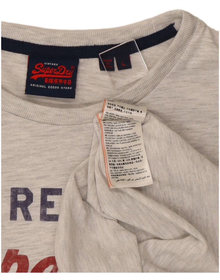 Superdry Ανδρικό γραφικό τοπ μακρυμάνικο μεγάλο γκρι βαμβακερό