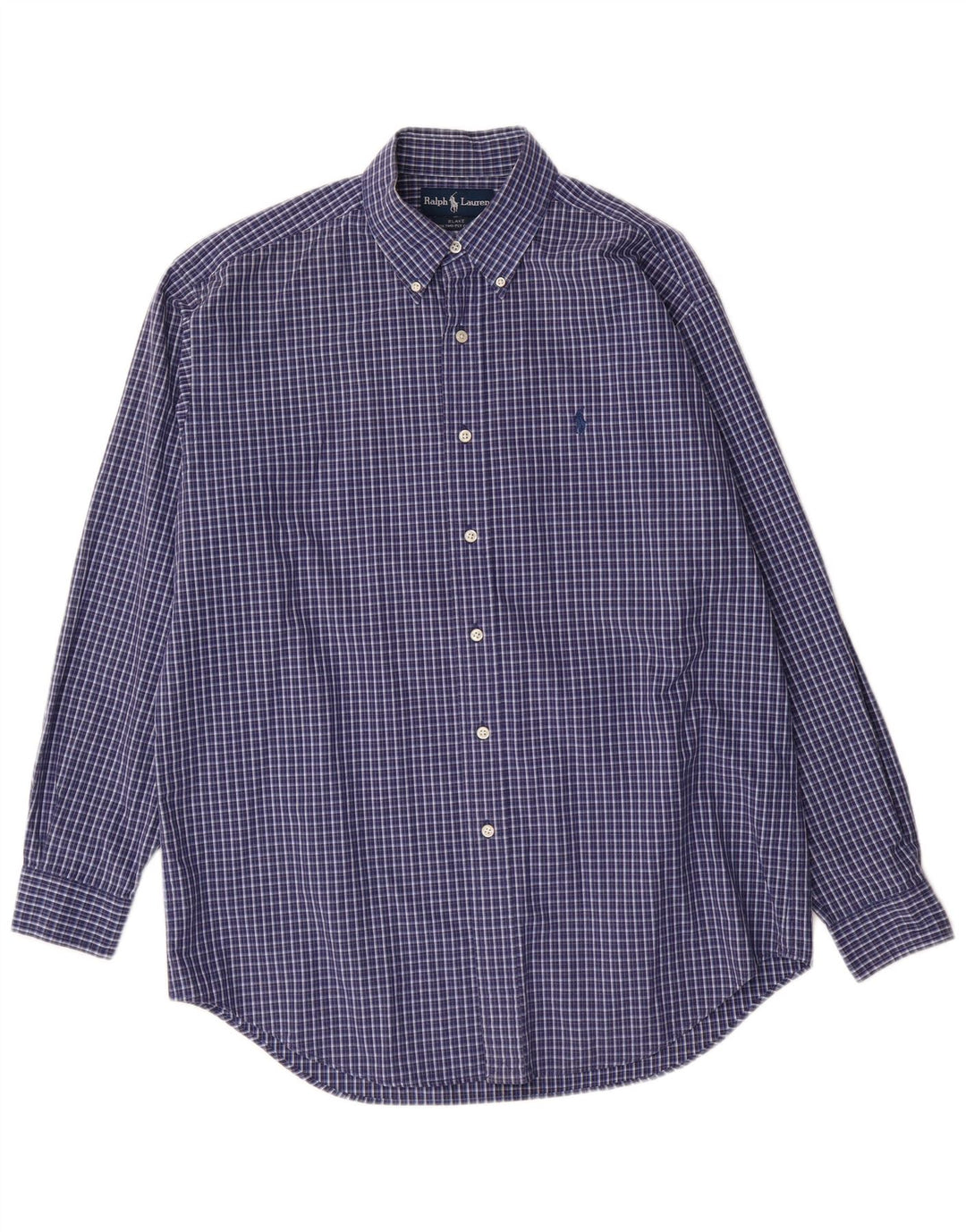 Ανδρικό πουκάμισο Ralph Lauren Blake Relaxed Fit Medium Blue Check Cotton