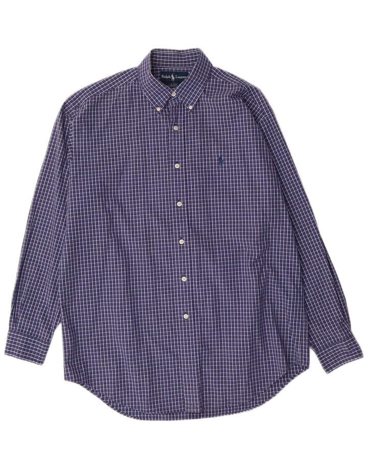 Ανδρικό πουκάμισο Ralph Lauren Blake Relaxed Fit Medium Blue Check Cotton