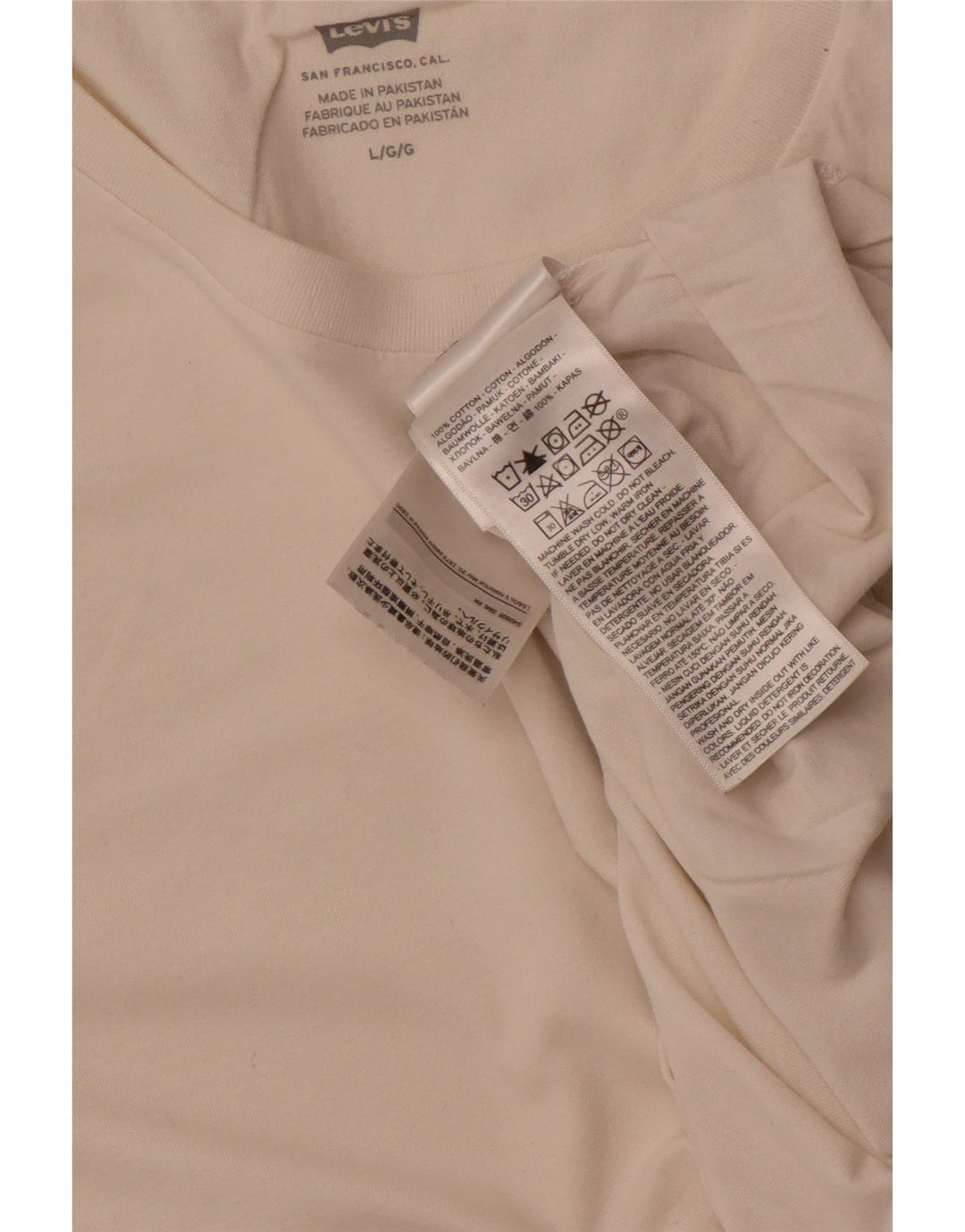 Ανδρικό T-Shirt Levi's Top μεγάλο λευκό βαμβακερό