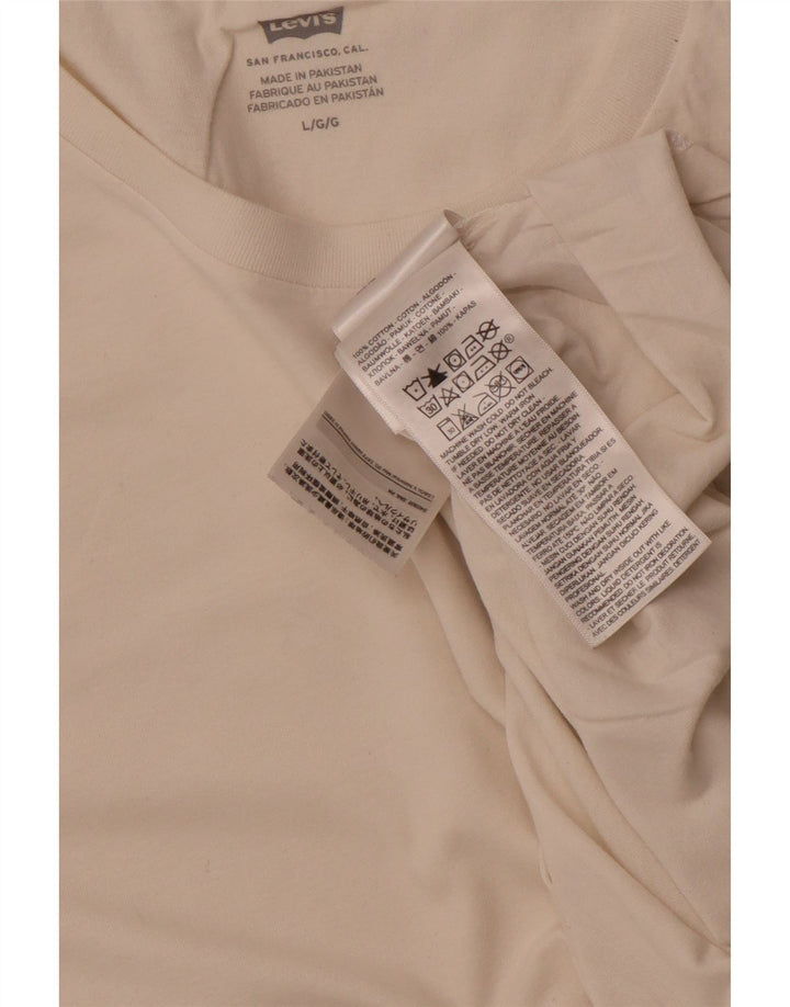 Ανδρικό T-Shirt Levi's Top μεγάλο λευκό βαμβακερό