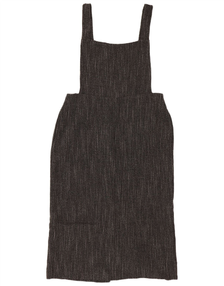 Topshop Γυναικείο φόρεμα Pinafore UK 10 Small Grey Polyester