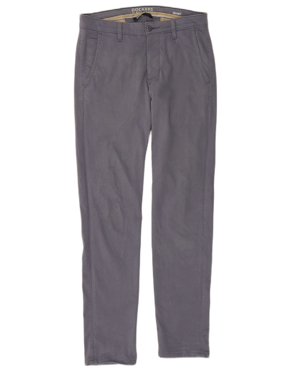 DOCKERS Mens Skinny Chino Trousers W29 L32 Blue Cotton