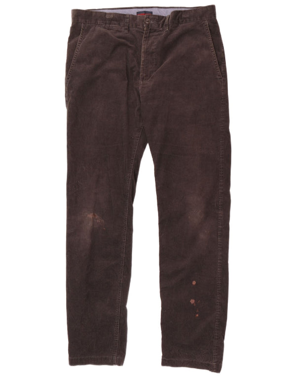 Marks & Spencer Mens Blue Harbour Straight Corduroy Παντελόνι W36 L33 Grey