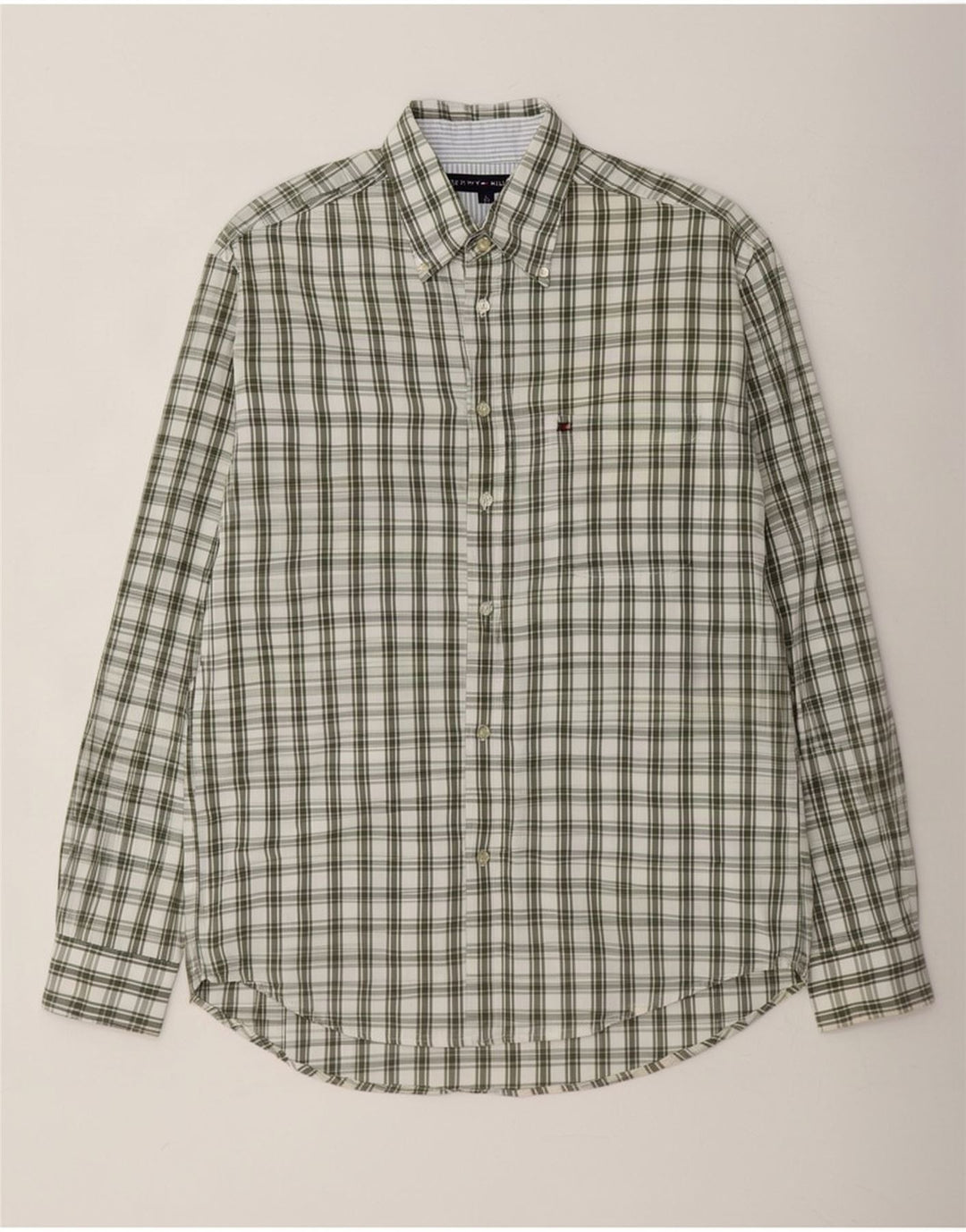 Ανδρικό πουκάμισο Tommy Hilfiger Large Green Check Cotton