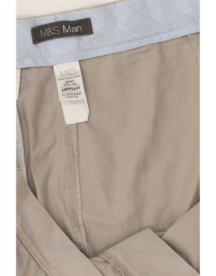 Ανδρικό σορτς Chino Marks & Spencer W42 2XL Γκρι βαμβακερό