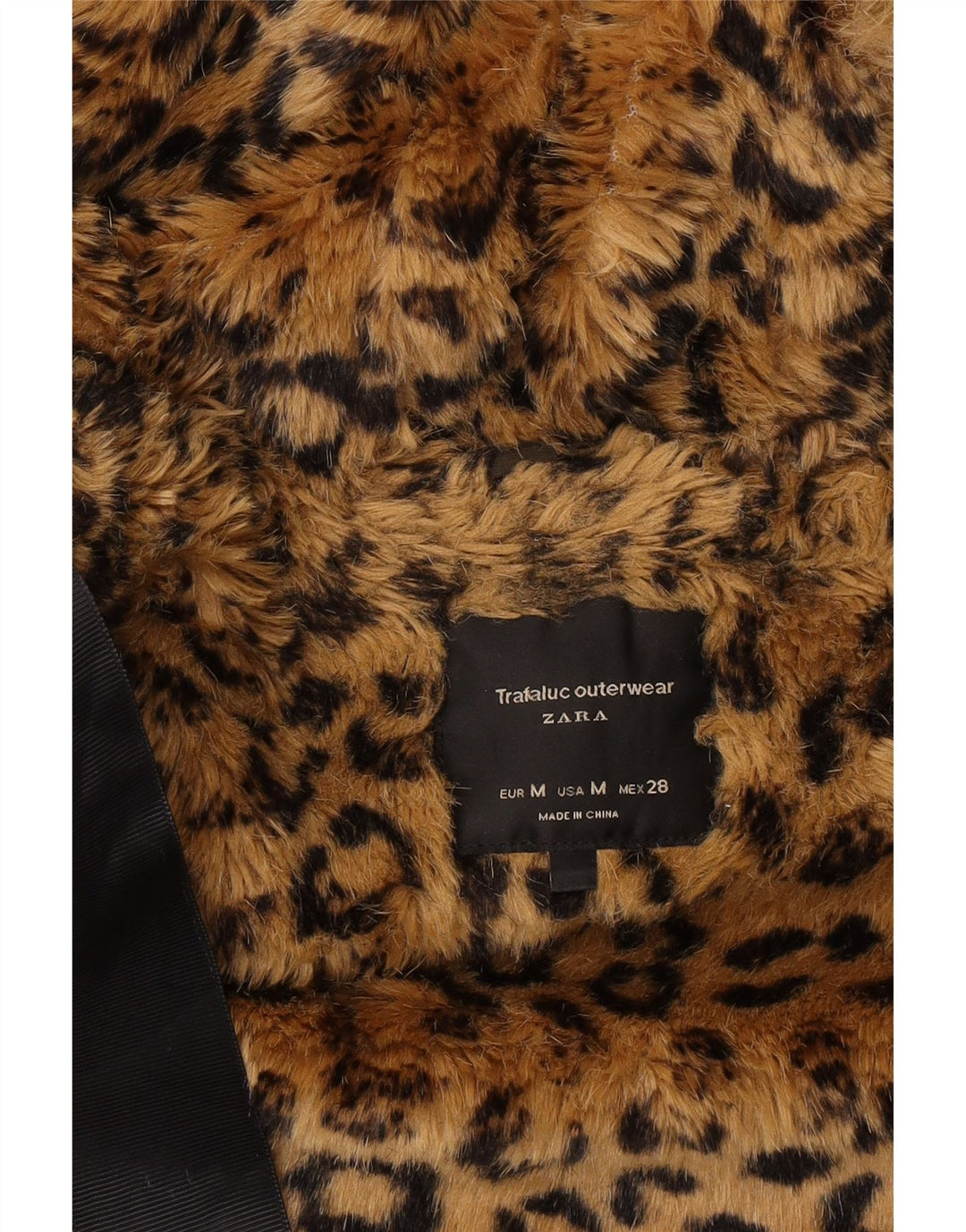 Zara Γυναικείο μπουφάν Parka με κουκούλα UK 14 Medium Khaki Polyester
