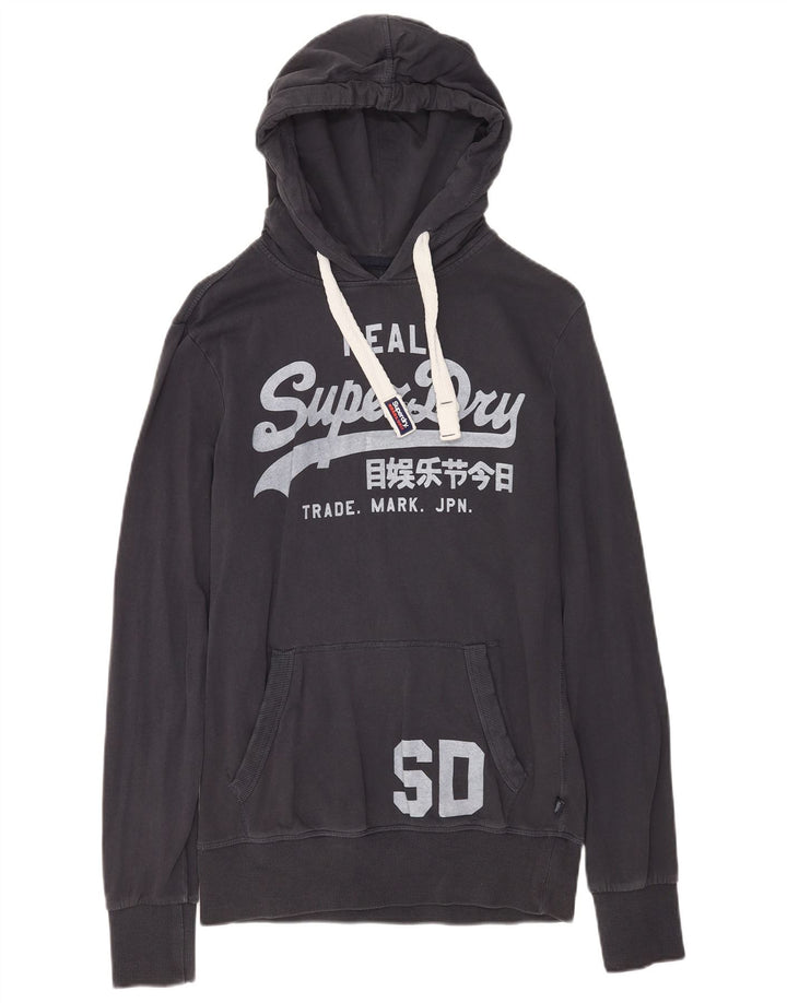 Ανδρικό γραφικό κουκούλα Superdry, μεσαίο μαύρο βαμβακερό
