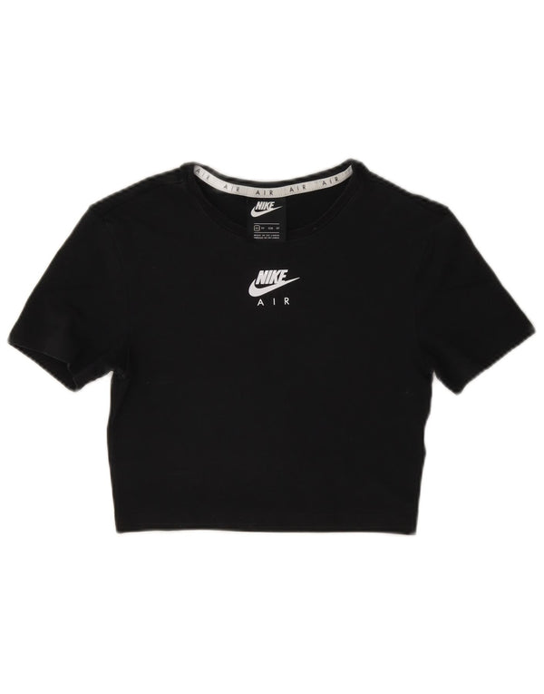 Γυναικείο T-Shirt Nike Crop Graphic Top UK 6 XS Black