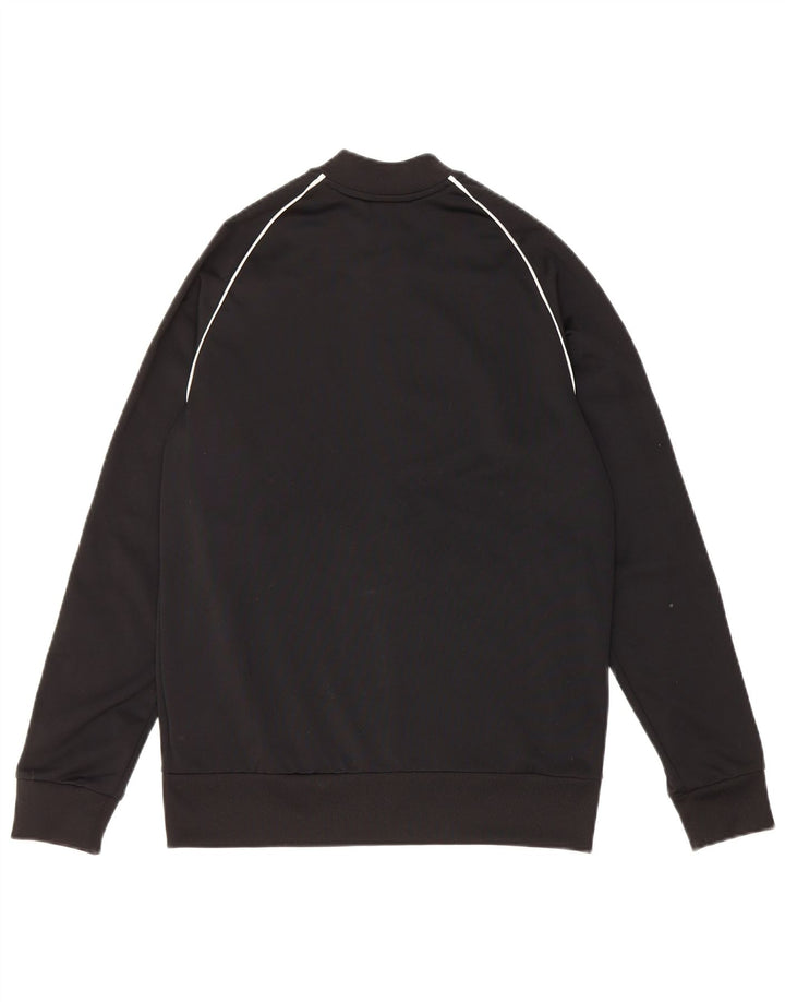 Adidas Boys Tracksuit Top Jacket 13-14 Years Black Polyester