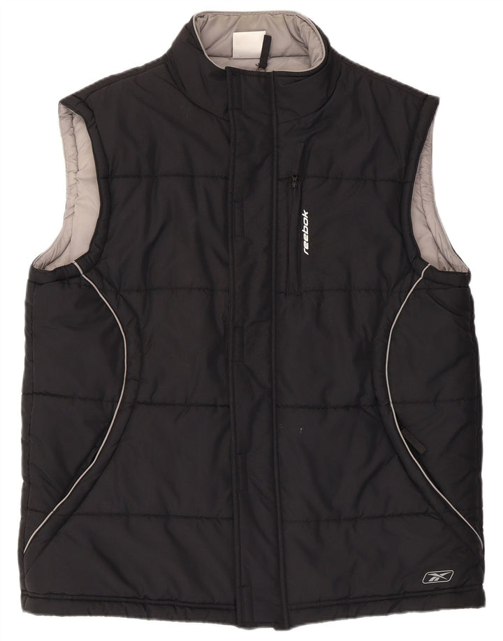 REEBOK Ανδρικά padded Gilet UK 40 Large Black Polyester