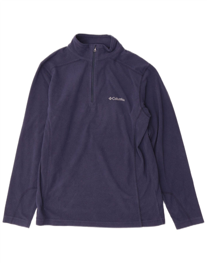 Columbia Ανδρικό φερμουάρ με λαιμόκοψη Fleece Jumper Μικρό Navy Blue Polyester