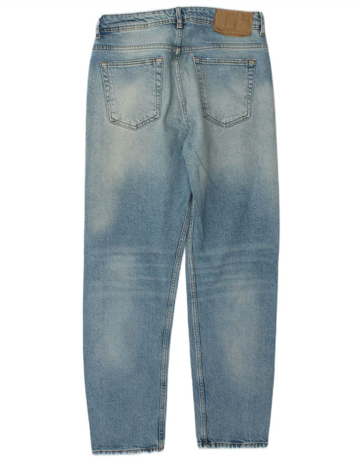 Zara Ανδρικό τζιν ίσιο ταλαιπωρημένο EU 40 Medium W31 L29 Μπλε βαμβακερό