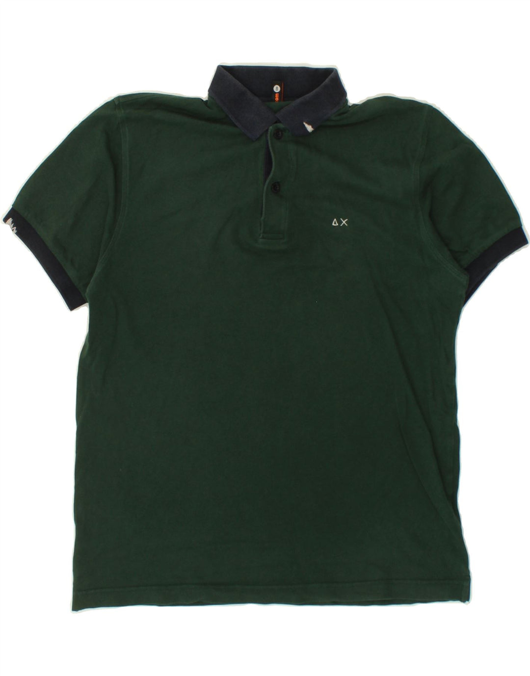 SUN68 Mens Polo Shirt Medium Green Cotton Vintage Sun68 and Second-Hand Sun68 from Messina Hembry 