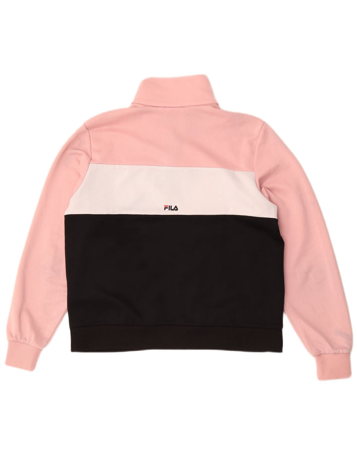 Γυναικεία φόρμα γραφικών Fila Top Jacket UK 14 Medium Pink Colourblock