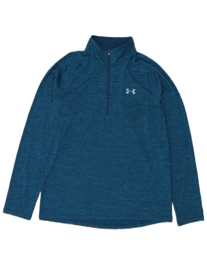 Ανδρική φόρμα πουλόβερ με φερμουάρ Under Armour Top Medium Blue Flecked