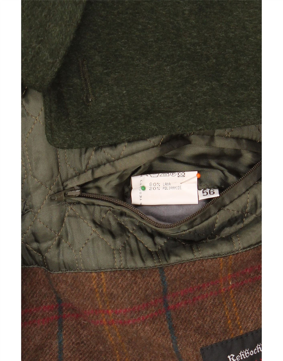 REHBOCHLODEN Ανδρικό παλτό Pischl IT 56 3XL Πράσινο μαλλί