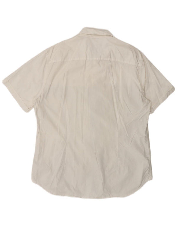 CERRUTI 1881 Ανδρικό κοντομάνικο πουκάμισο Loose Fit 3XL Λευκό