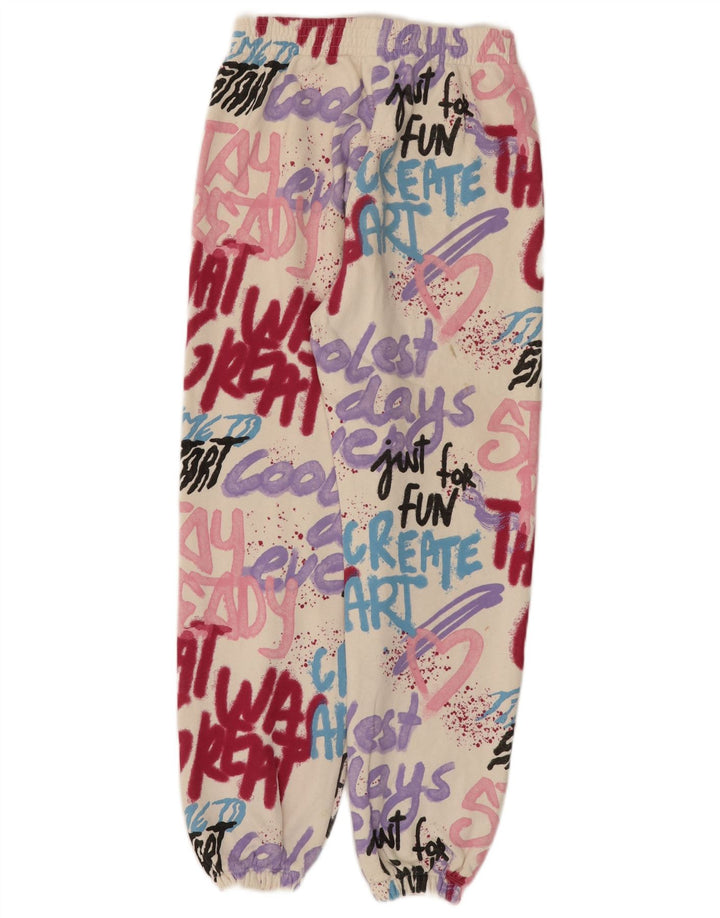 ZARA Graphic αθλητική φόρμα παντελόνι Joggers 13-14 ετών από λευκό βαμβάκι
