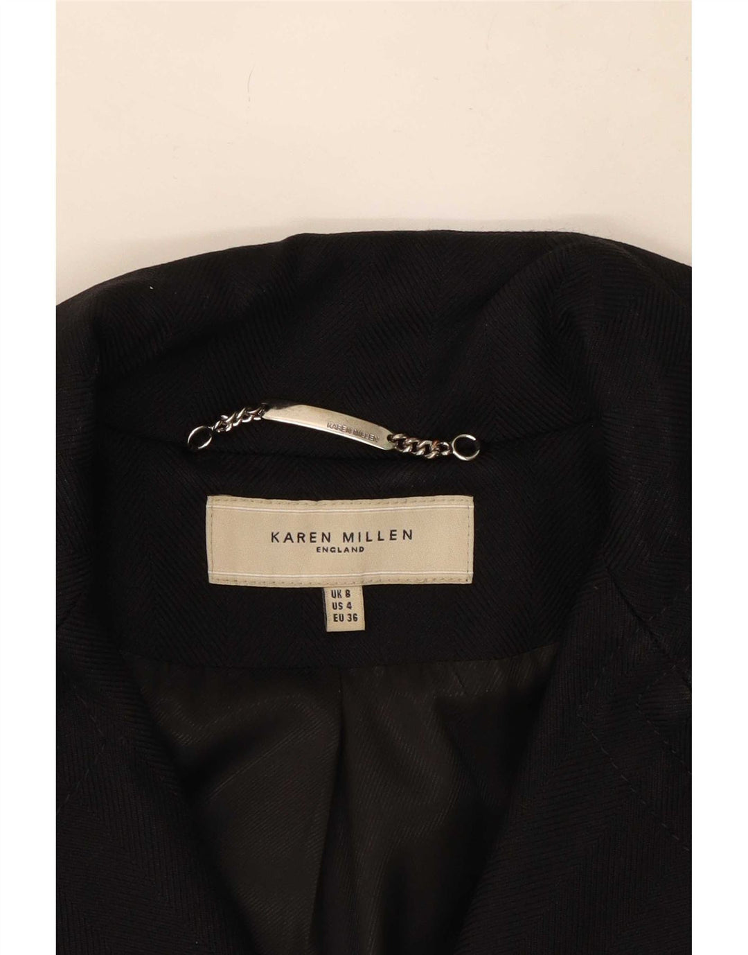 Γυναικείο παλτό Karen Millen UK 8 Small Black Wool