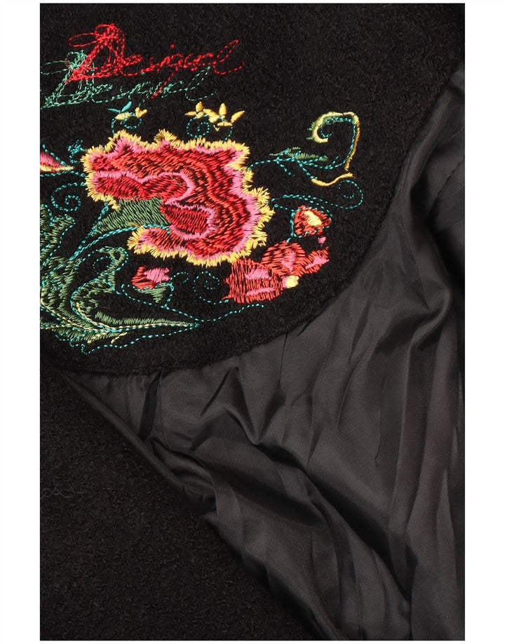 Γυναικείο παλτό Desigual Graphic UK 10 Small Black Floral