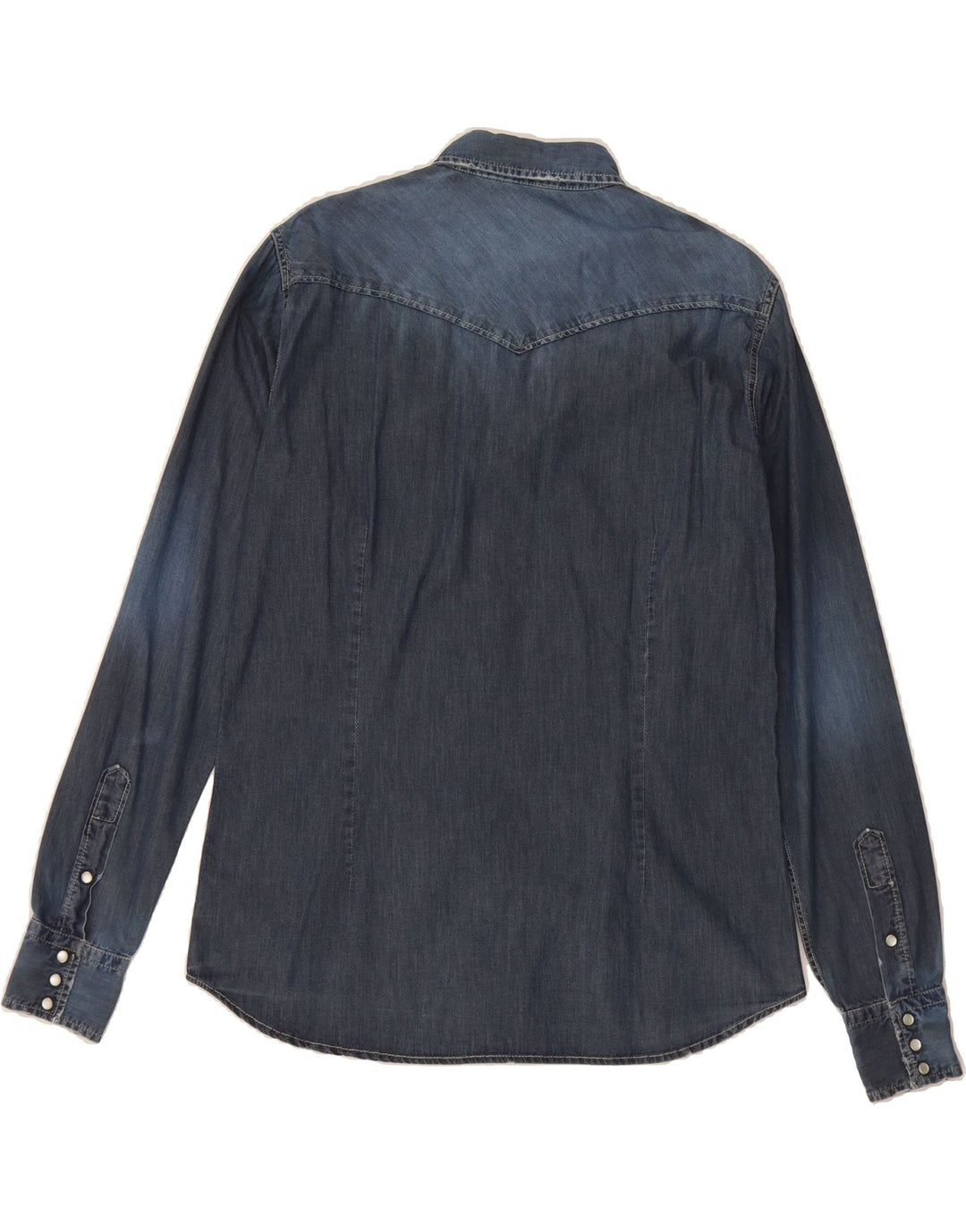 VINTAGE Mens Denim Shirt IT 54 XL Blue Cotton Vintage Vintage and Second-Hand Vintage from Messina Hembry 