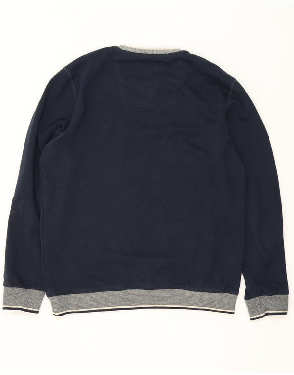 Crew Clothing Ανδρικό φούτερ Jumper Large Navy Blue Colourblock Polyester