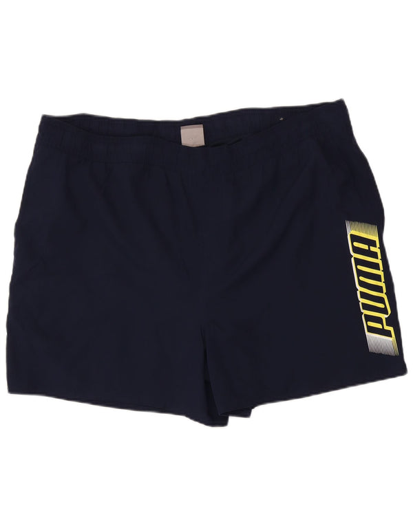 Ανδρικό γραφικό αθλητικό σορτς Puma XL Navy Blue Polyester