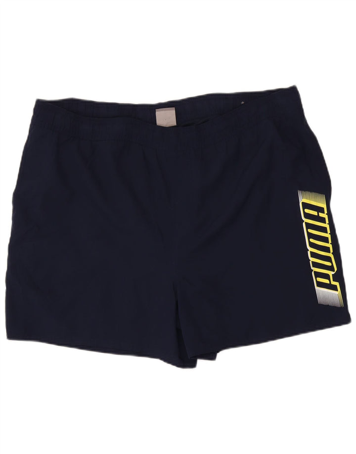 Ανδρικό γραφικό αθλητικό σορτς Puma XL Navy Blue Polyester