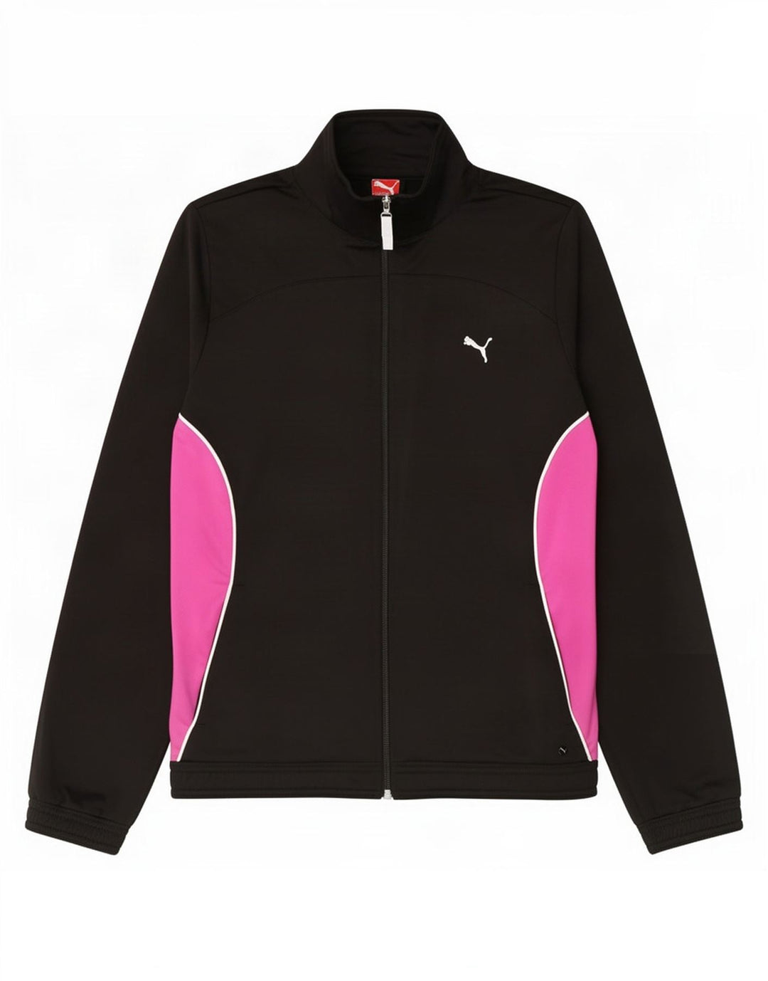 Puma Γυναικεία αθλητική φόρμα Top Jacket UK 14 Large Black Colourblock Polyester