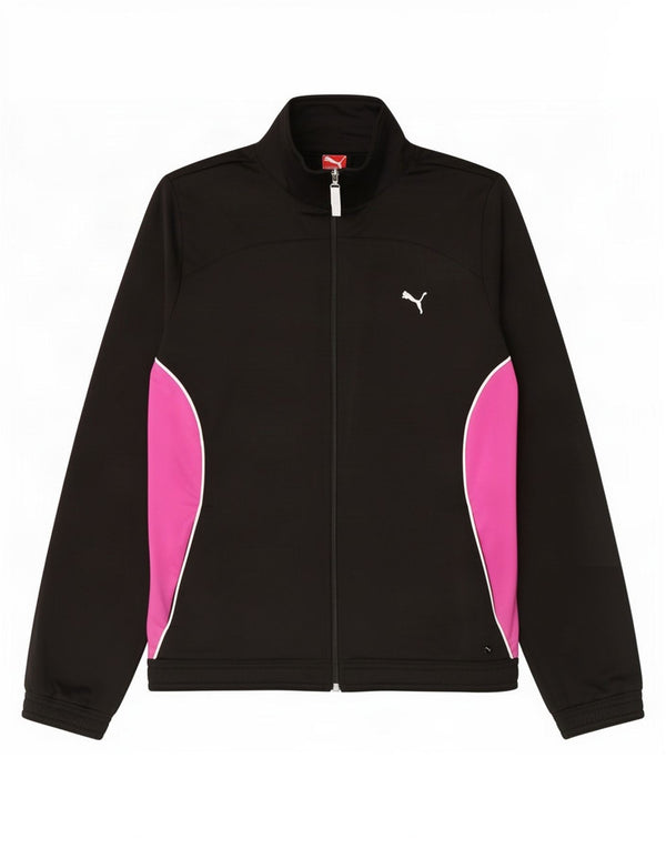 Puma Γυναικεία αθλητική φόρμα Top Jacket UK 14 Large Black Colourblock Polyester