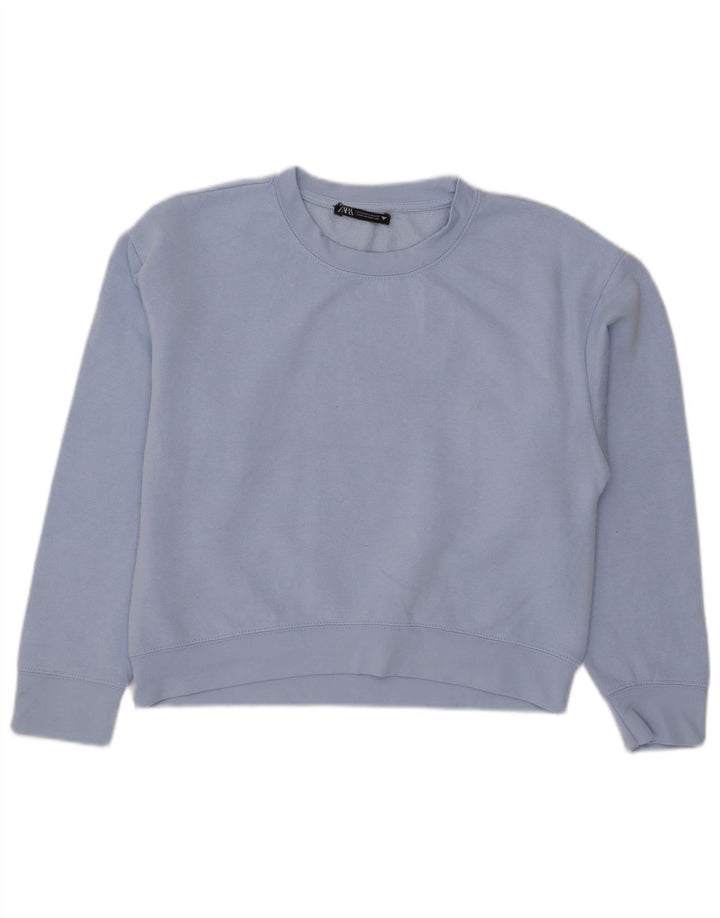 Zara Γυναικεία Φούτερ Jumper UK 14 Medium Blue