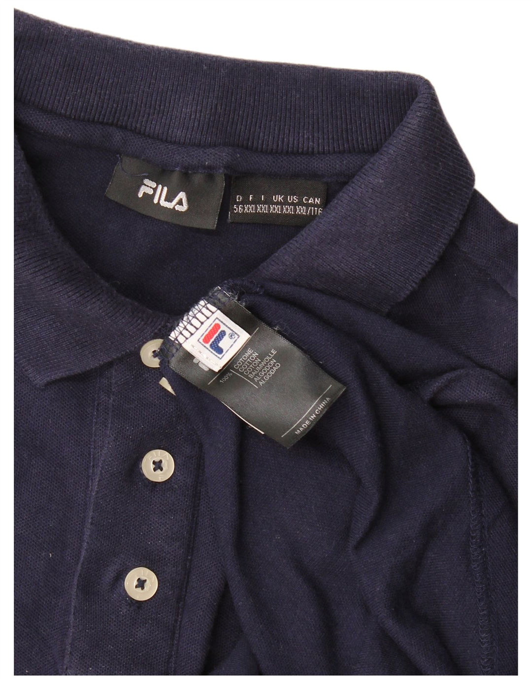 Fila Ανδρικό μπλουζάκι πόλο 2XL Navy Blue Βαμβακερό