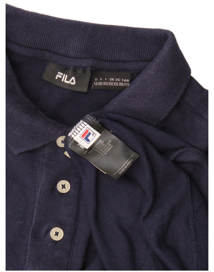 Fila Ανδρικό μπλουζάκι πόλο 2XL Navy Blue Βαμβακερό