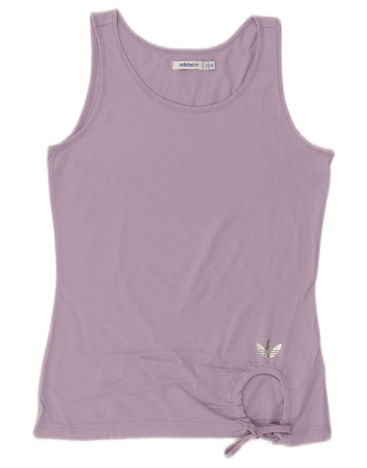 ADIDAS Womens Vest Top IT 44 Medium Purple Cotton