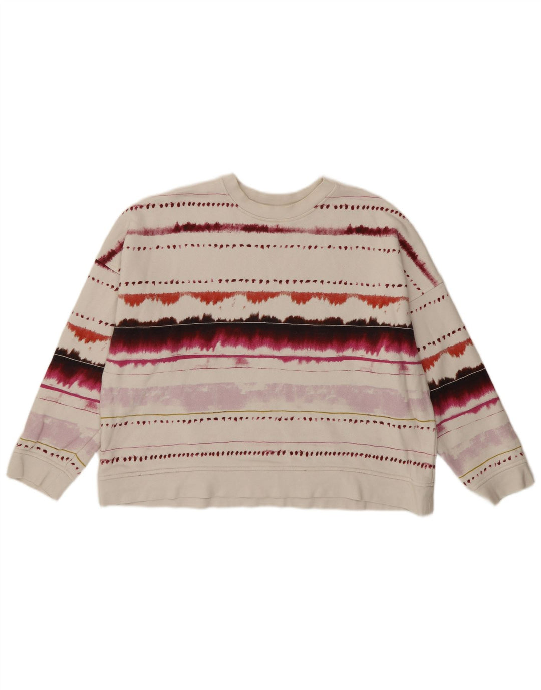 Whistle Γυναικεία φούτερ μεγάλου μεγέθους Jumper UK 14 Medium White Geometric