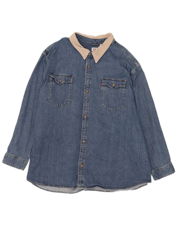 Ανδρικό τζιν πουκάμισο Levi's Relaxed Fit 4XL Μπλε χρώματος βαμβακερό