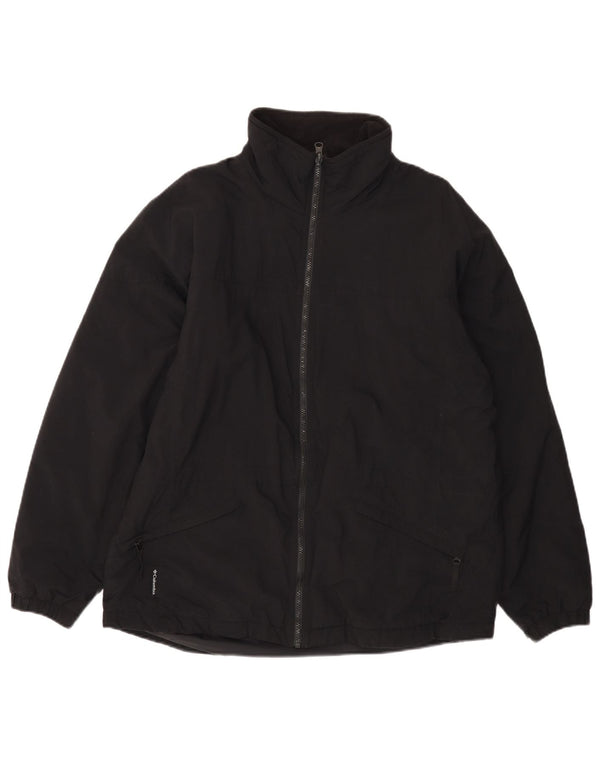 Γυναικείο μπουφάν COLUMBIA Loose Fit Windbreaker UK 16 Large Black Nylon