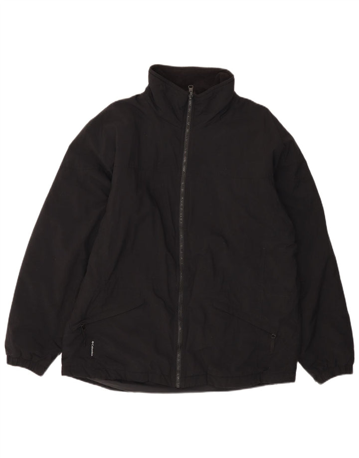 Γυναικείο μπουφάν COLUMBIA Loose Fit Windbreaker UK 16 Large Black Nylon